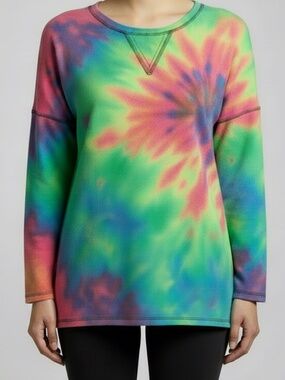 Cy Fashion Long Sleeve Tie Dye Tee - NWOT